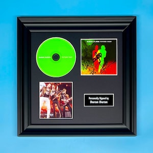 Duran Duran Signed Photo & CD In Luxury Handmade Wooden Frame With COA Autograph Music Memorabilia Poster Future Past Album Cover