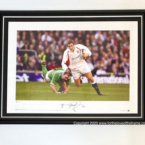 Jonny Wilkinson Signed Autograph Sport Memorabilia Limited Edition England Rugby Poster & AFTAL COA (Available Unframed Only)