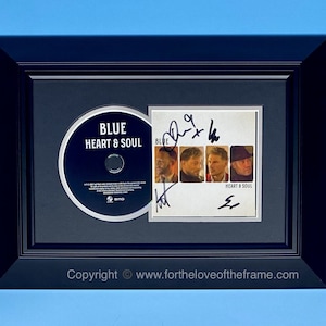 Blue Signed Autograph Music Memorabilia Heart and Soul Album CD And Insert In Luxury Handmade Wooden Frame&AFTAL Certificate Of Authenticity