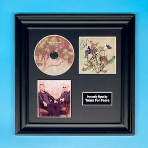 Tears For Fears Signed Photo & CD In Luxury Handmade Wooden Frame With AFTAL Member COA Autograph Music Memorabilia Poster The Tipping Point