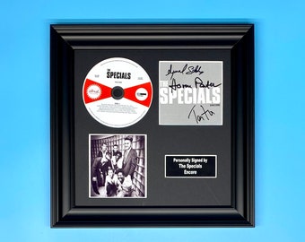 The Specials Signed Encore Album Cover & CD In Luxury Handmade Wooden Frame With COA Autograph Music Memorabilia Poster Photo Terry Hall