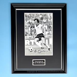 Franz Beckenbauer Signed Autograph Soccer Football Memorabilia Germany Photo Poster In Luxury Handmade Wooden Frame & AFTAL COA