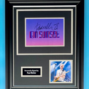 Paul Weller Signed Photo In Luxury Handmade Wooden Frame & AFTAL Member COA Autograph Music Memorabilia On Sunset Poster The Jam