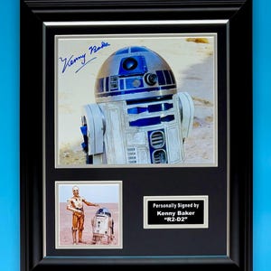 Kenny Baker Signed Photo In Luxury Handmade Wooden Frame & AFTAL Member COA R2-D2 Star Wars Poster Movie Film TV Memorabilia Autograph Auto