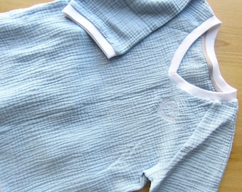 Organic Muslin Kids T-shirt, Soft Cotton Boho Toddler Tee, Unisex Summer Muslin Shirt, Lightweight Breathable Child Top, Custom Muslin Wear