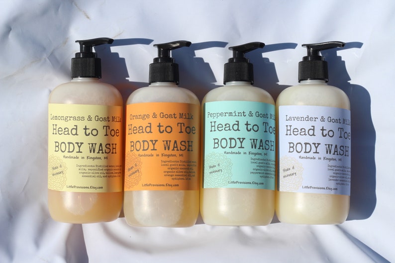 Head to Toe Body Wash with Goat Milk 12oz pump Moisturizing image 1