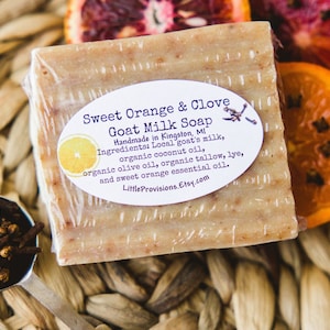 Orange Clove Goat Milk Soap: Handmade Organic Soap for Sensitive Skin