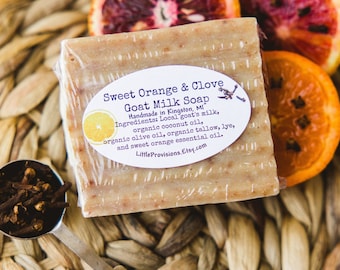 Orange Clove Goat Milk Soap: Handmade Organic Soap for Sensitive Skin