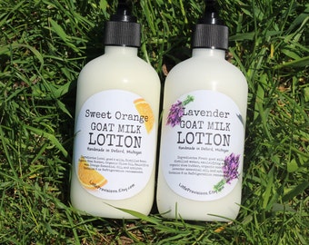 Handmade Goat Milk Lotion: Organic Shea, Orange & Lavender