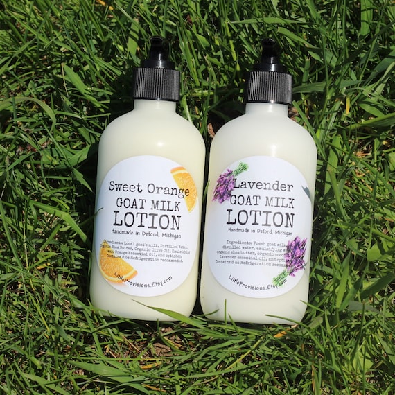 Handmade Goat Milk Lotion: Organic Shea, Orange & Lavender