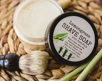 Shaving Kit Moisturizing Goat Milk Shave Soap Set with Shave Brush Sensitive Skin