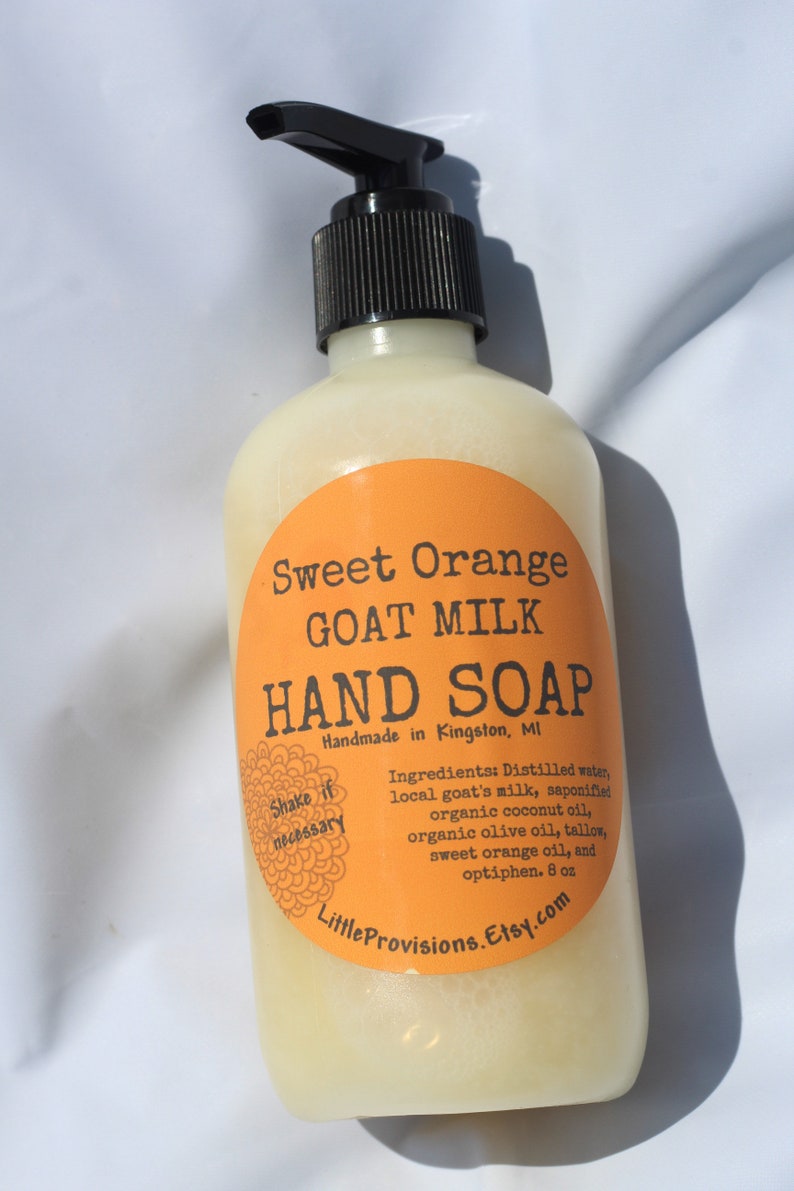 Local Goat Milk Liquid Hand Soap 8oz 12oz Pump Moisturizing Etsy