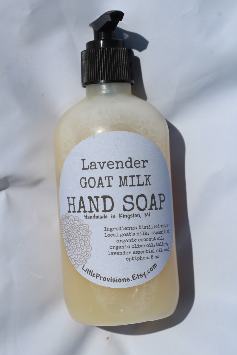 Local Goat Milk Liquid Hand Soap 8oz 12oz Pump Moisturizing Etsy
