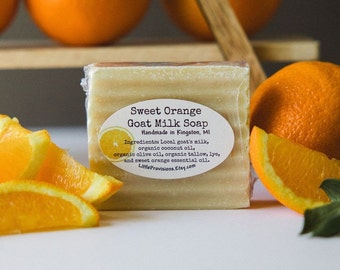 Handmade Orange Goat Milk Soap: Organic Eczema Remedy