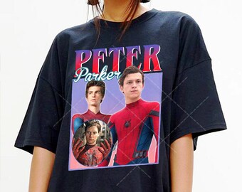 Spider-man Vintage Shirt, Tom Holland Homage Tshirt, Tobey Maguire Fan Tees, Andrew Garfield Retro 90s Sweater, Spiderman Merch Gift