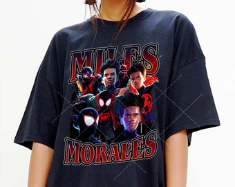 Limited Miles Morales Spiderman Across The Spider-Verse Vintage T-Shirt, Gift For Him T-Shirt, Miles Morales Vintage Shirt, Retro 90s Shirt