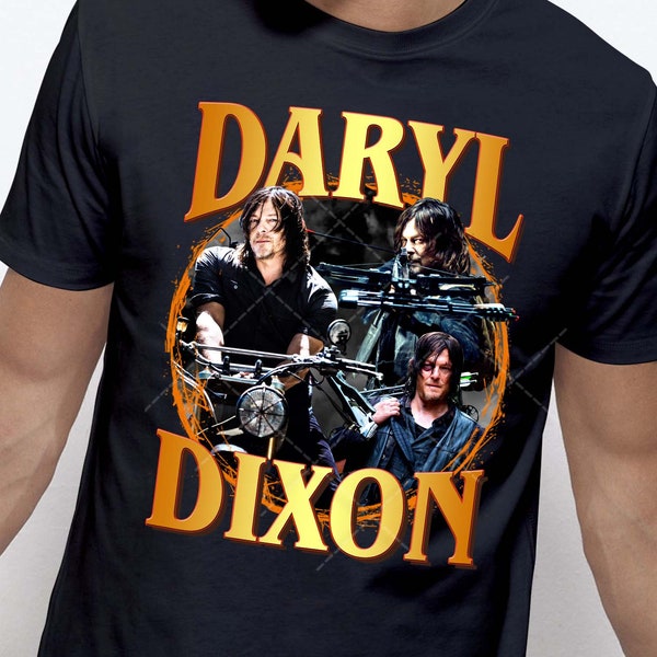 Vintage Graphic Gold Text Daryl Dixon shirt, Norman Reedus Fans Shirt, The Walking Dead Shirt, Movie shirt, TV Series
