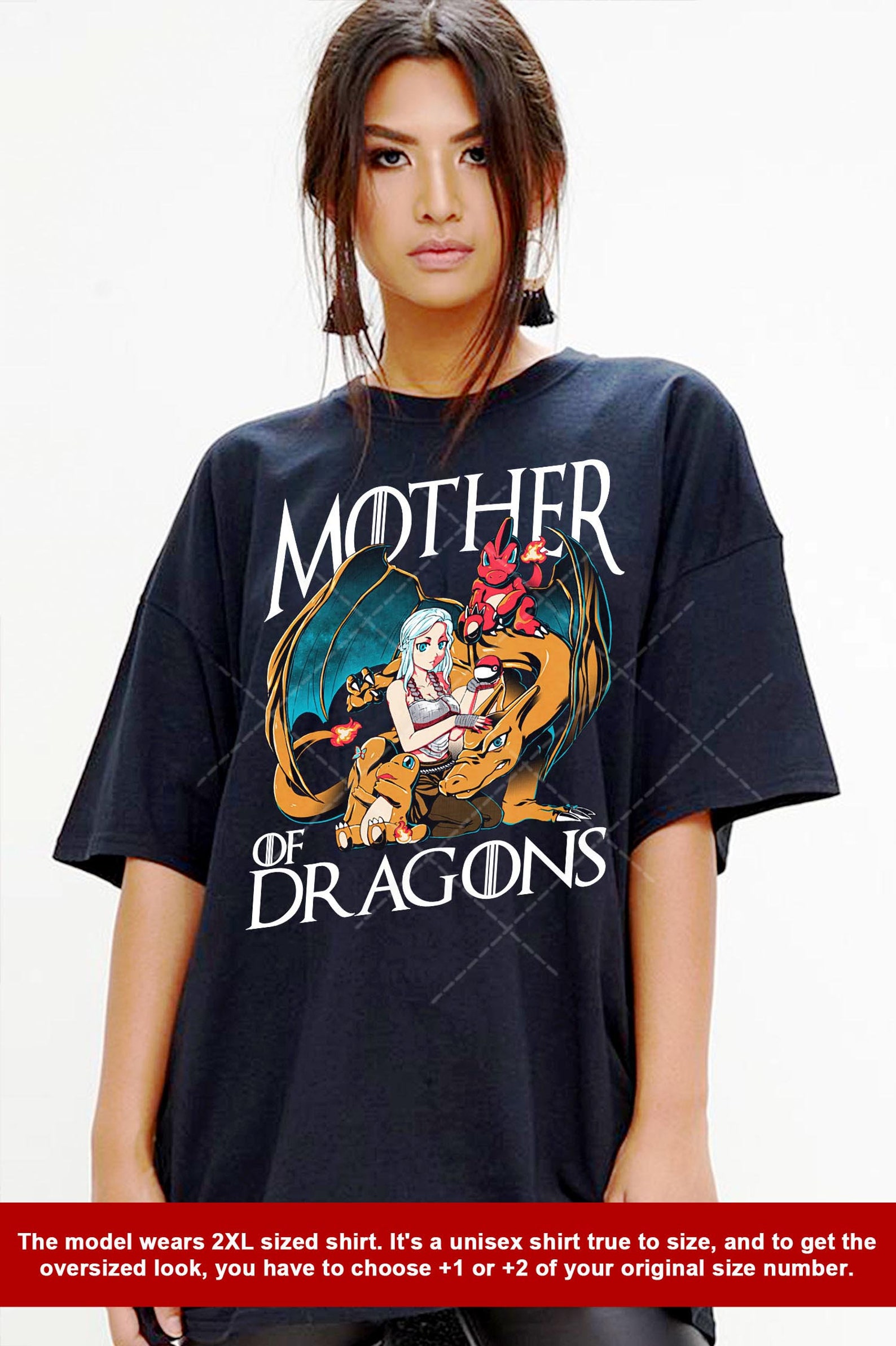 Vintage Graphic Funny Mother of Dragons shirt, Daenerys Targaryen Shirt, Khaleesi Shirt - UNISEX - M, BLACK