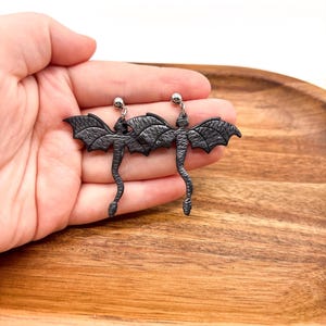 Dragon dangle earrings, dragon earrings, fantasy earrings, bookish earrings, dangle earrings, handmade earrings, handmade jewelry