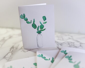 Very pretty Eucalyptus notecards, blank notecards, greeting cards, blank greeting cards, stationary, thank you cards, watercolor notecards