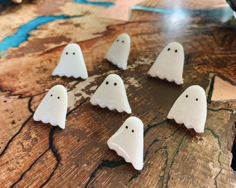 glow in the dark ghost - handmade pin