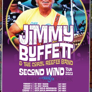 Jimmy Buffett Final 2023 Tour poster Parrot Head Rare