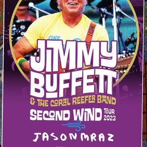 Jimmy Buffett Final 2023 San Diego Final full show poster Parrot Head Rare
