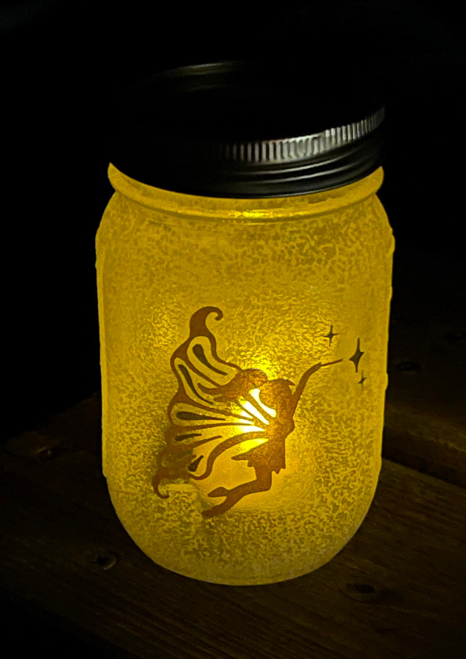 Tea light holder Fairy light up jar personalised gift fairy Etsy