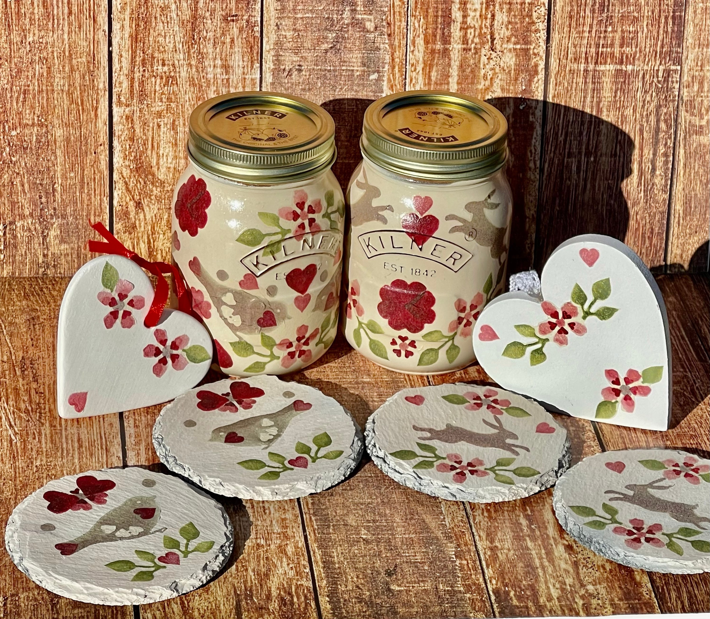 Emma Bridgewater Inspired Kilner Jars Love Birds Storage Etsy UK