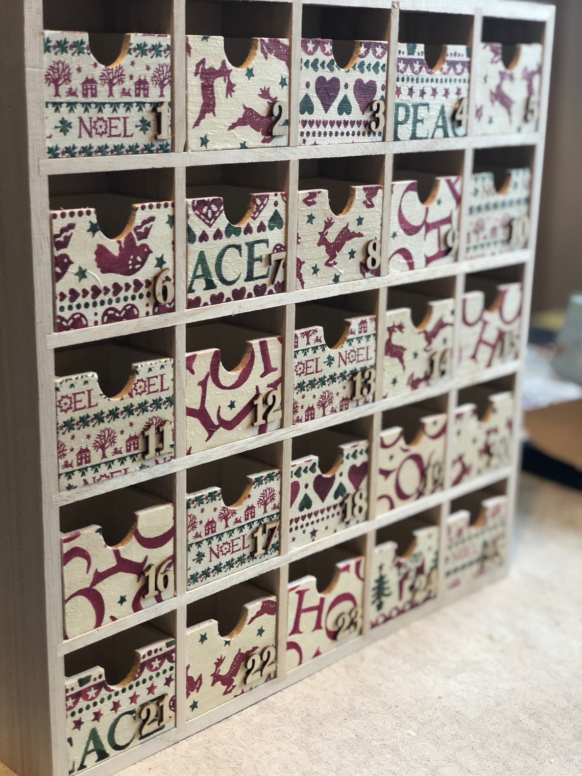 Emma Bridgewater themed advent calendar wooden advent Etsy