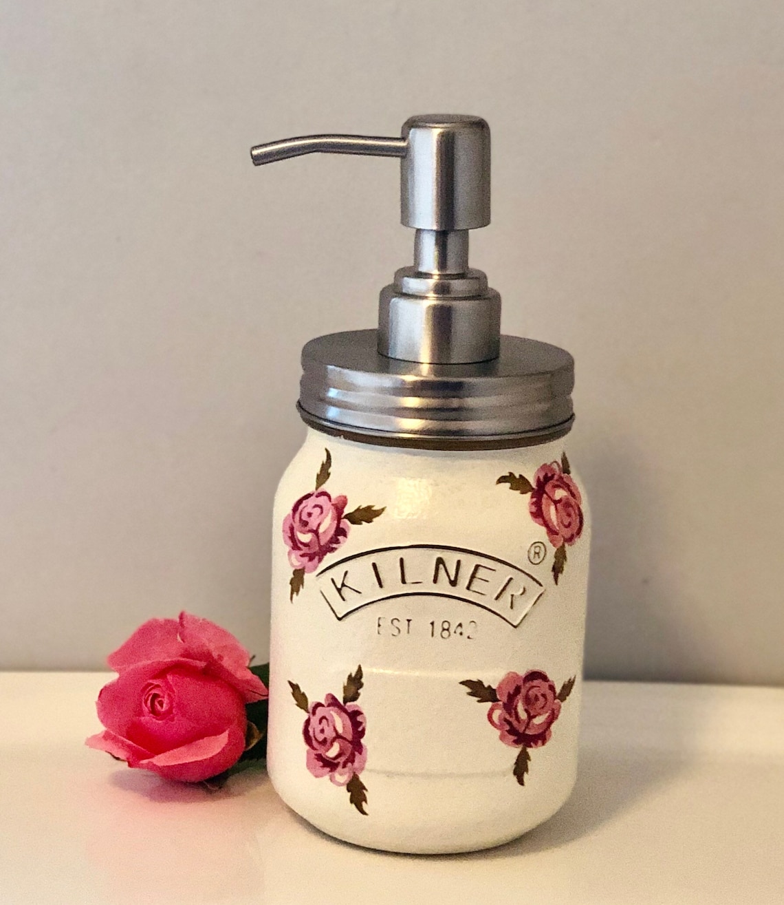 Handmade decoupage soap dispenser Emma Bridgewater style Etsy