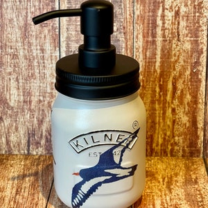 Emma Bridgewater inspired soap dispenser, nortical, mason jar , home decor , farm house style , house warming gift , gift for her