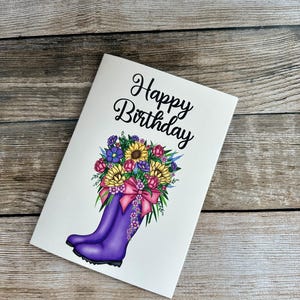 Gorgeous gardening theme greetings card, singles or a pack of 3, Birthday or Just for You