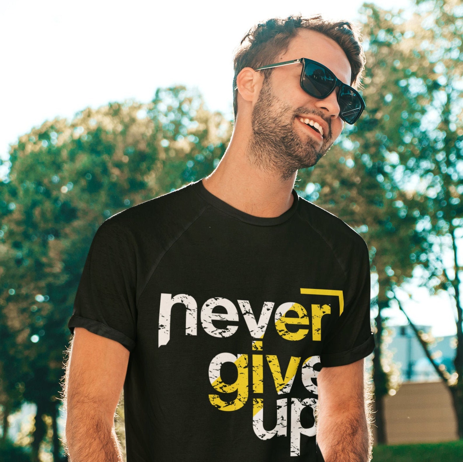 Never Give Up T-Shirt Unisex Shirt Inspirational T-shirt | Etsy