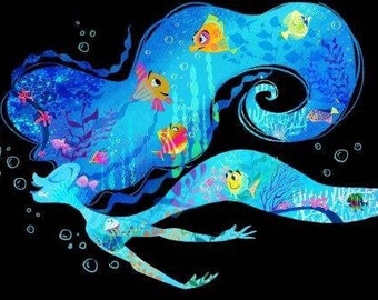 DEEP SEA MERMAID print