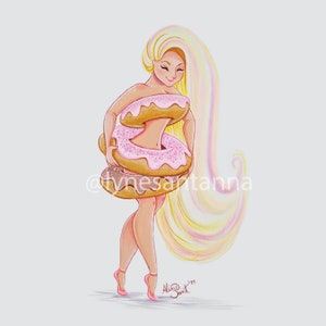 Girl donuts Print
