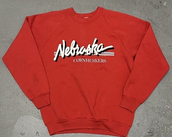 Vintage 1988 NCAA Nebraska Cornhuskers Graphic Crewneck Sweater