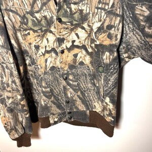 Vintage Mossy Oak Camo Bomber Jacket Size Large 1980s image 8