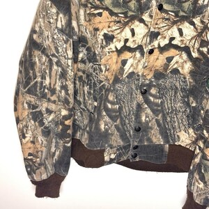 Vintage Mossy Oak Camo Bomber Jacket Size Large 1980s image 4