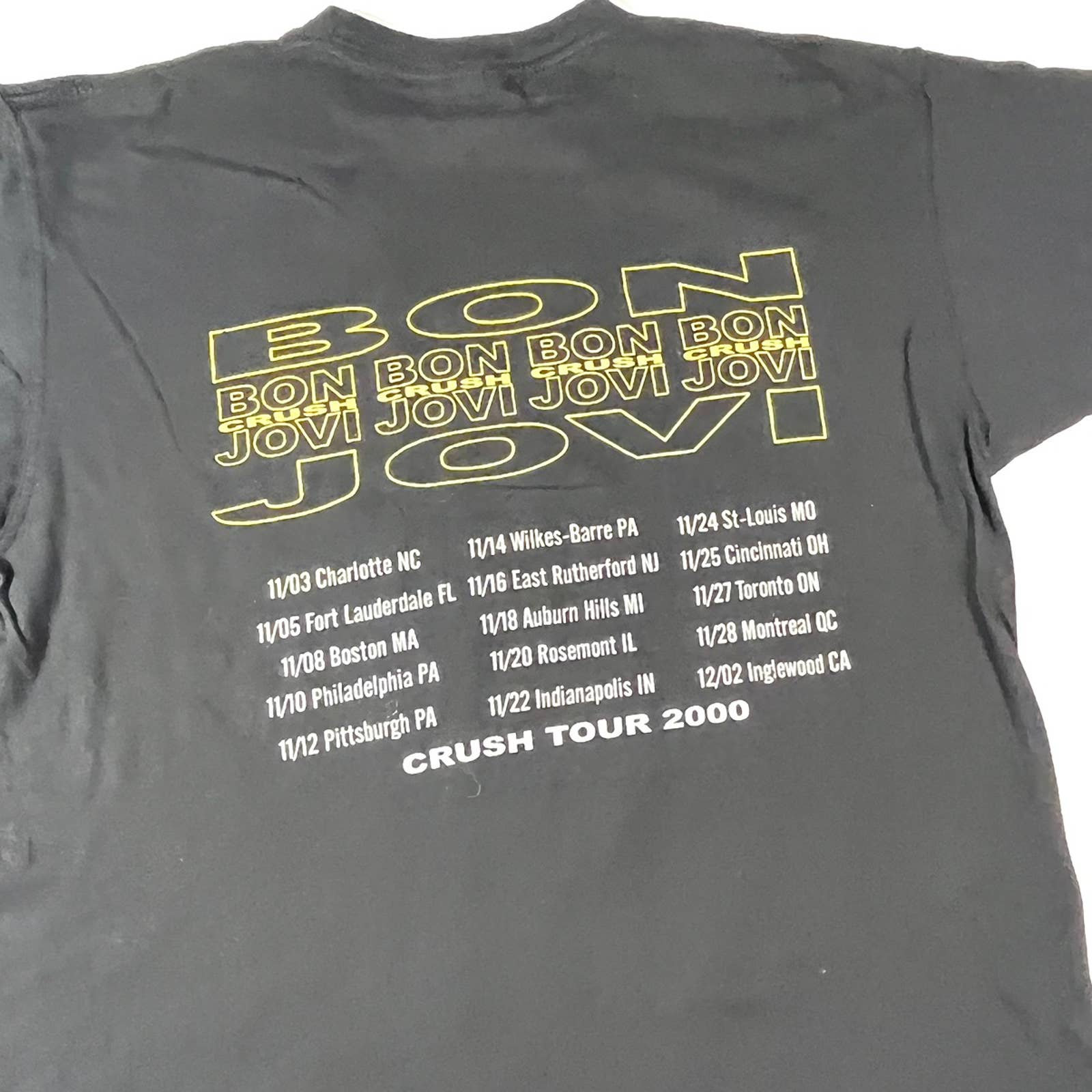 Vintage 2000 Bon Jovi Crush Tour Band Tshirt Medium - Etsy