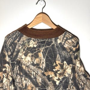 Vintage Mossy Oak Camo Bomber Jacket Size Large 1980s image 12