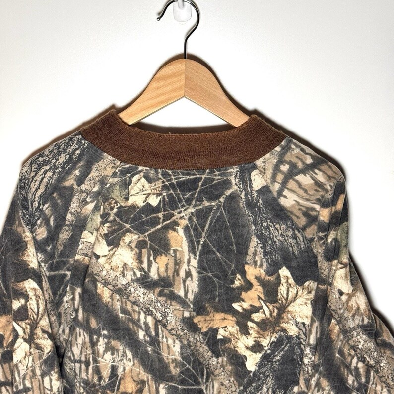 Vintage Mossy Oak Camo Bomber Jacket Size Large 1980s image 12