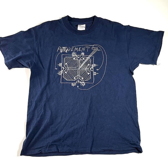 Vintage 1990s Hanes Pavement Band Tshirt Medium Navy Etsy