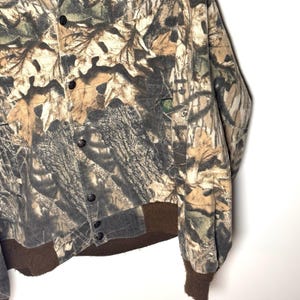 Vintage Mossy Oak Camo Bomber Jacket Size Large 1980s image 5
