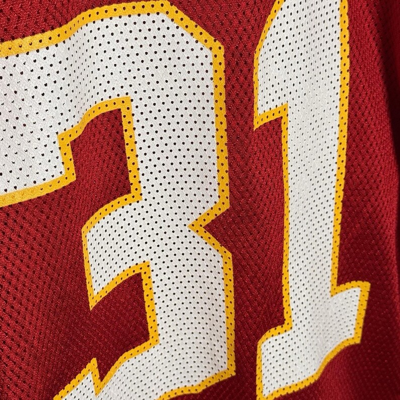 Koszulka Reebok Priest Holmes Kansas City Chiefs Vintage, rozmiar L, czerwona, NFL Y2K zdjęcie 7