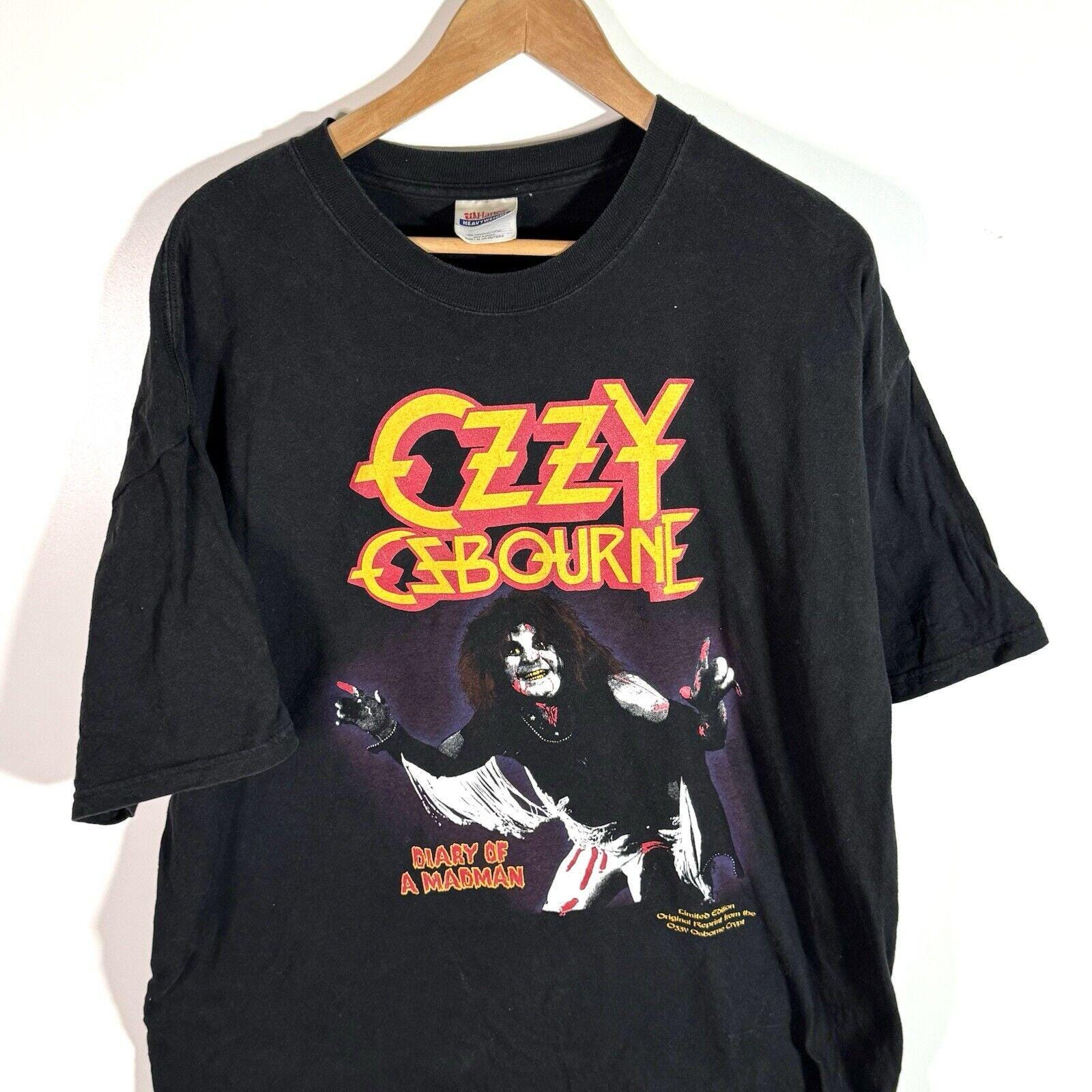 VTG Ozzy Osbourne Diary Of A Madman Graphic Shirt Size XL Hanes