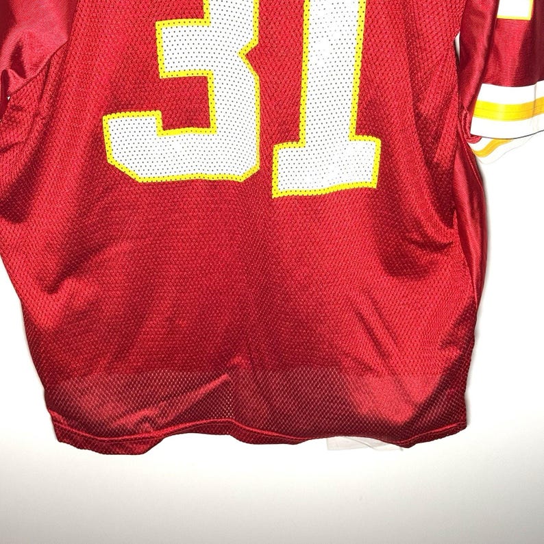 Koszulka Reebok Priest Holmes Kansas City Chiefs Vintage, rozmiar L, czerwona, NFL Y2K zdjęcie 5