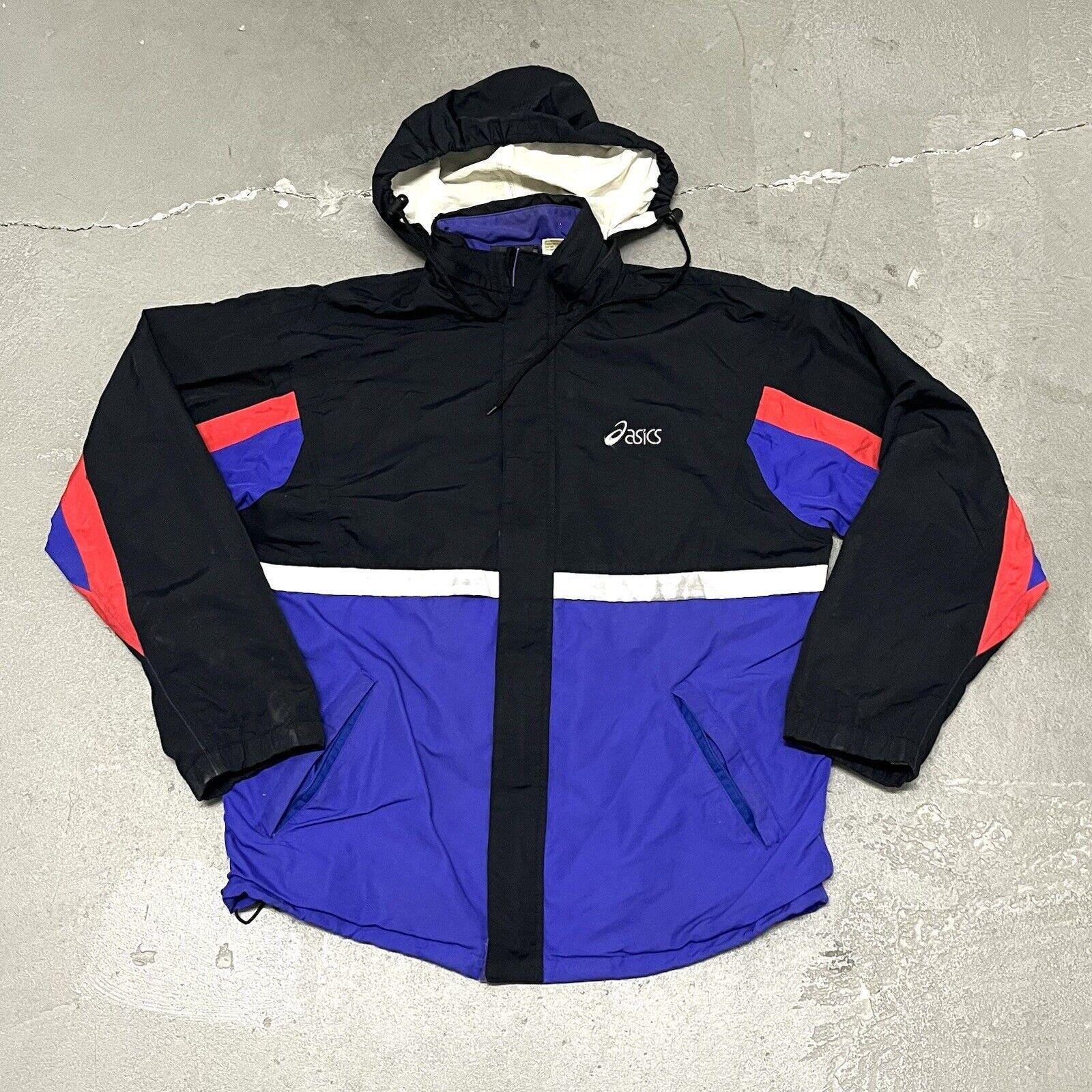 ASICS 90's Vintage Mens Track Top Jacket Running Red