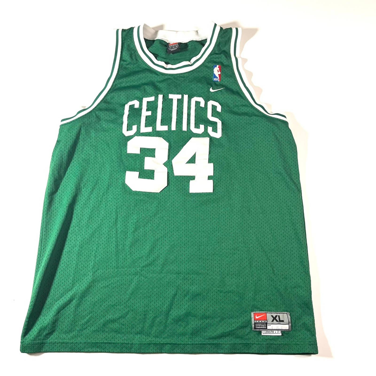 Paul Pierce Boston Celtics #34 Men's XL Adidas SEWN Green Swingman Game  Jersey