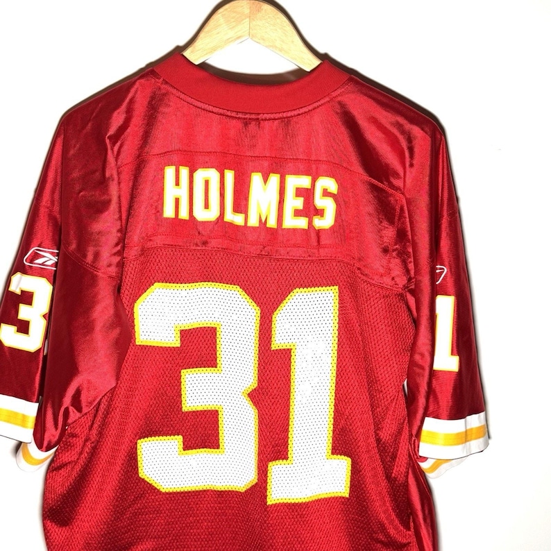 Koszulka Reebok Priest Holmes Kansas City Chiefs Vintage, rozmiar L, czerwona, NFL Y2K zdjęcie 2